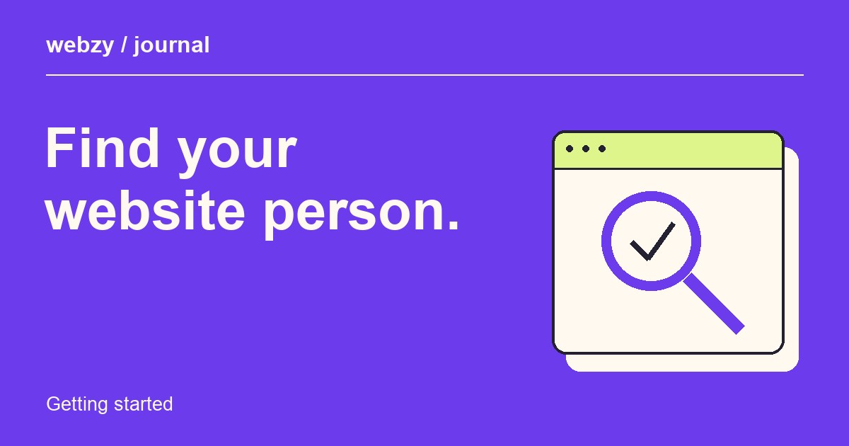 Find your website person.